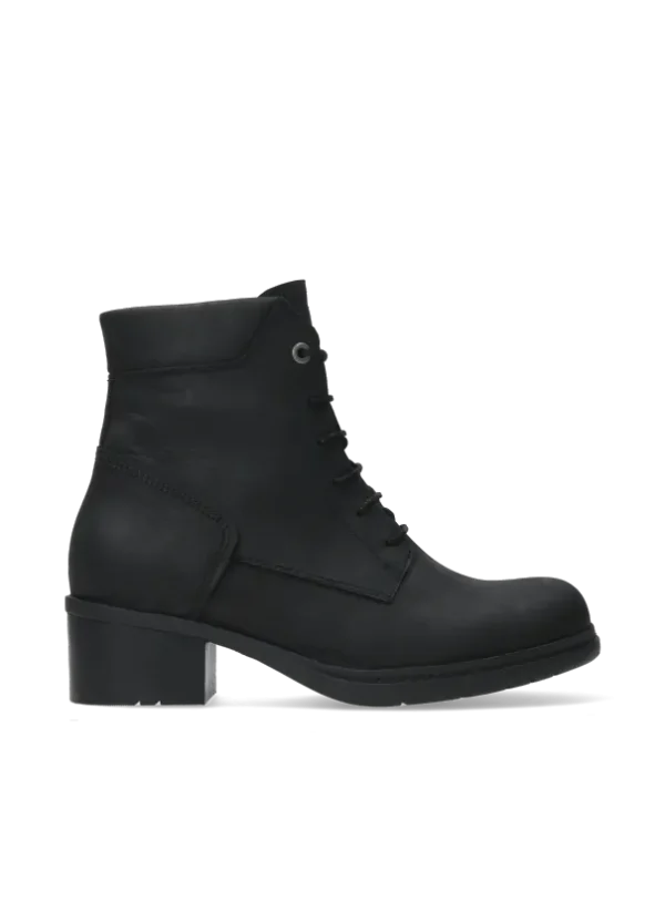 Wolky Edson - zwart nubuck Enkellaarsjes voor dames