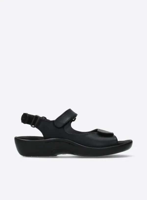 Wolky Salvia - zwart leer Sandalen voor dames