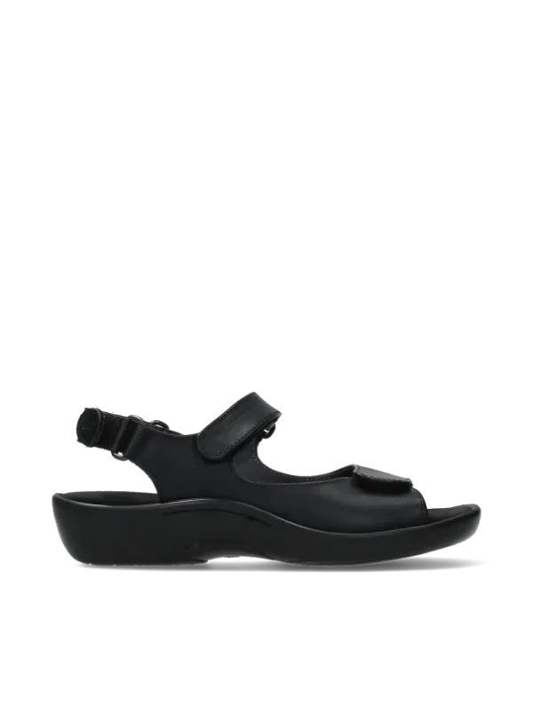 Wolky Salvia - zwart leer Sandalen voor dames