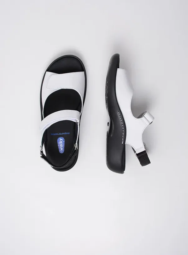 Wolky Salvia - wit leer Sandalen voor dames