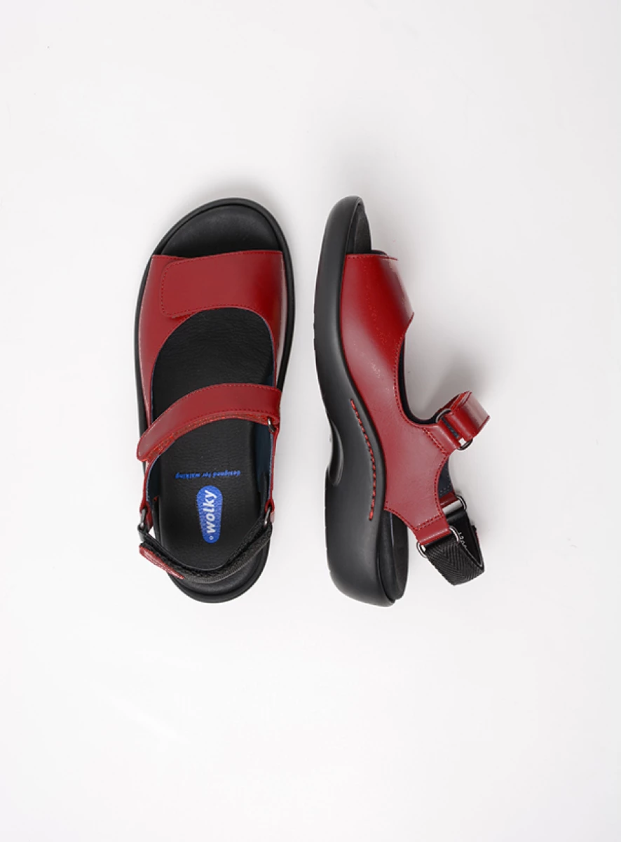 wolky sandalen 01300 salvia 30500 rood leer top