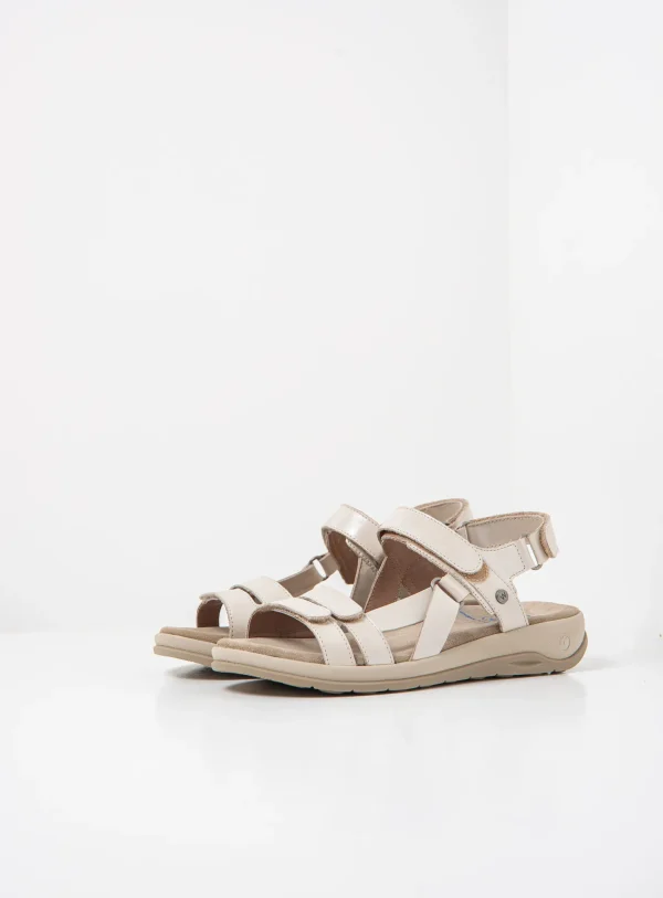 Wolky Manilla - ecru glansleer Sandalen voor dames