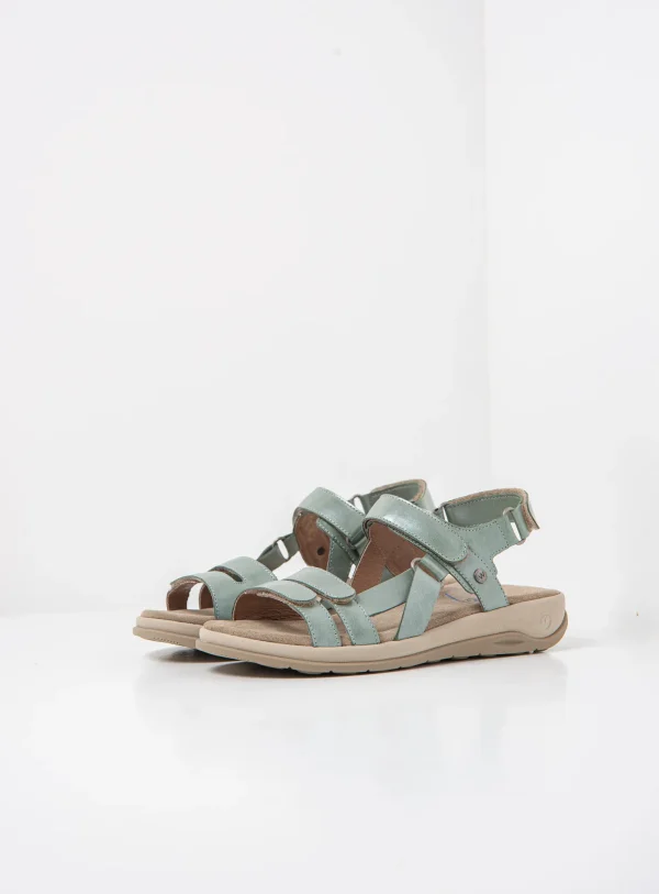 Wolky Manilla - saliegroen glansleer Sandalen voor dames