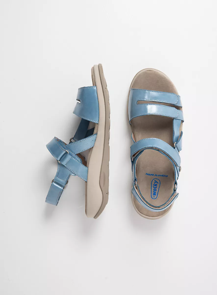 Wolky Nieuw 01475 Manilla 61850 oceaanblauw glansleer