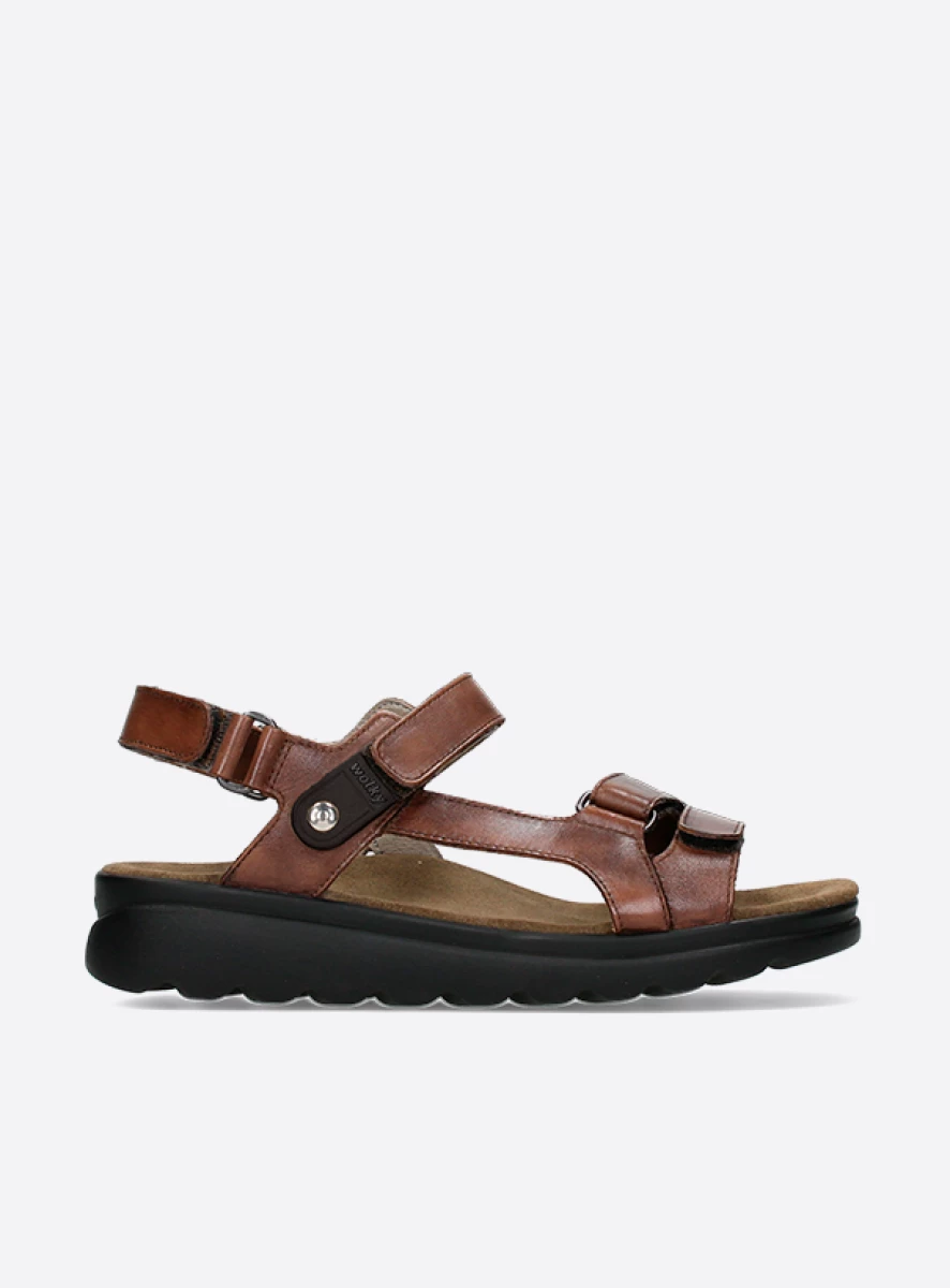 wolky sandalen 01525 mile 50430 cognac leer