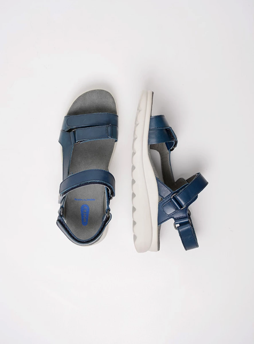 wolky sandalen 01525 mile 50800 blauw leer top