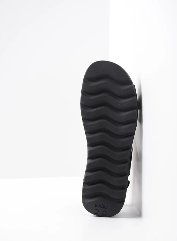 wolky sandalen 01526 yard 50000 zwart leer sole