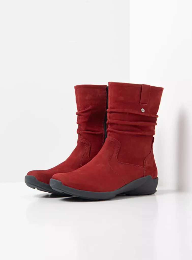 Wolky Laarzen 01572 Luna 11553 kersenrood nubuck