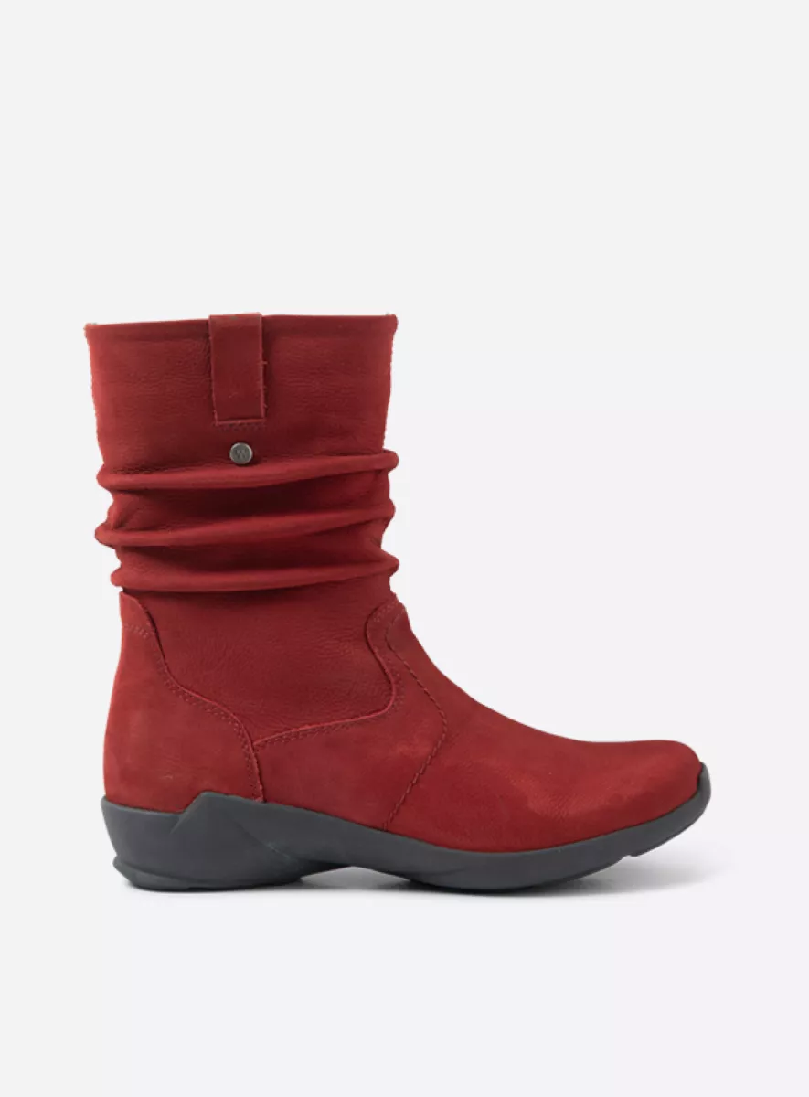 Wolky Laarzen 01572 Luna 11553 kersenrood nubuck
