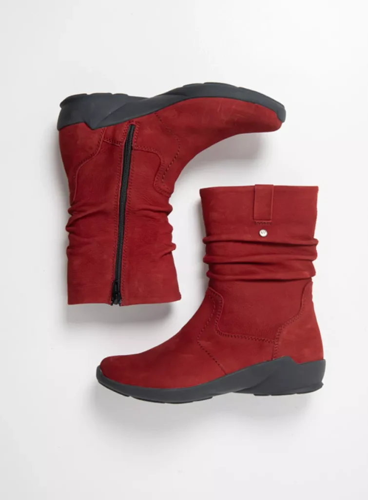 Wolky Laarzen 01572 Luna 11553 kersenrood nubuck