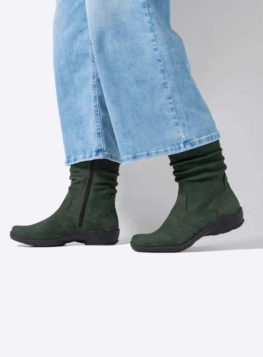 Wolky Laarzen 01572 Luna 11719 groen nubuck