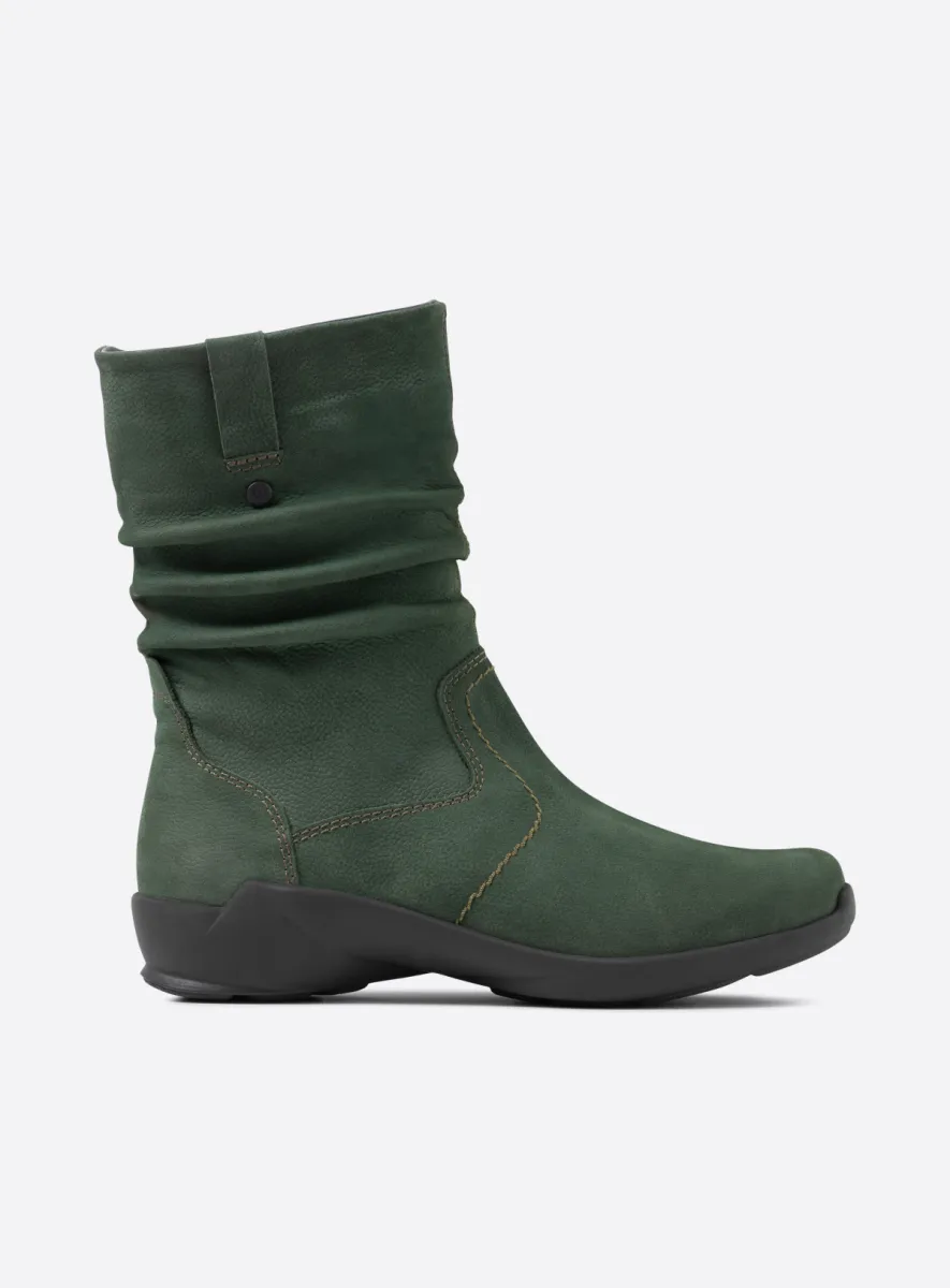 Wolky Luna - groen nubuck Chroomvrije schoenen voor dames
