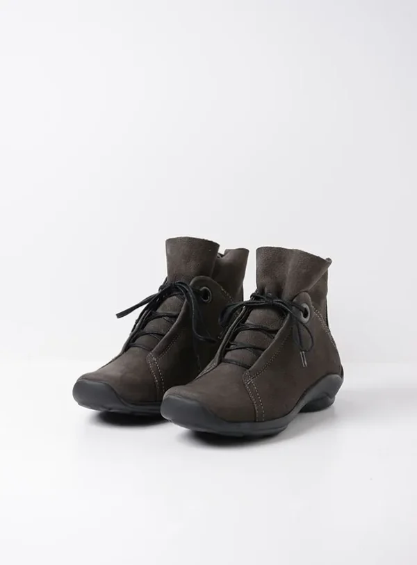 Wolky Diana - asfalt nubuck Hoge veterschoenen voor dames
