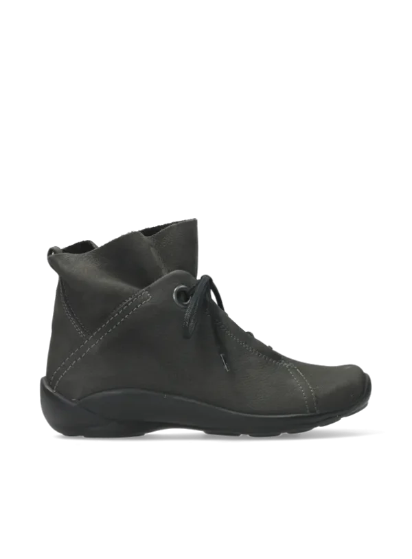 Wolky Diana - asfalt nubuck Hoge veterschoenen voor dames