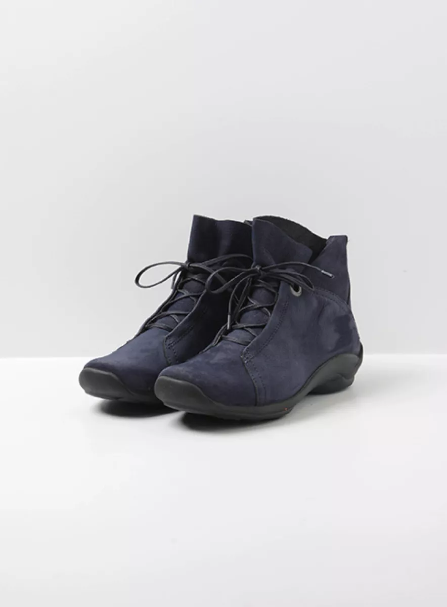 wolky hoge veterschoenen 01657 diana 11800 blauw nubuck front