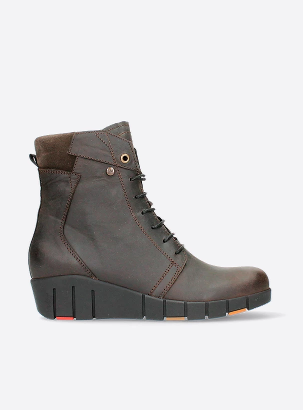 wolky hoge veterschoenen 01775 portland 10305 donkerbruin nubuck