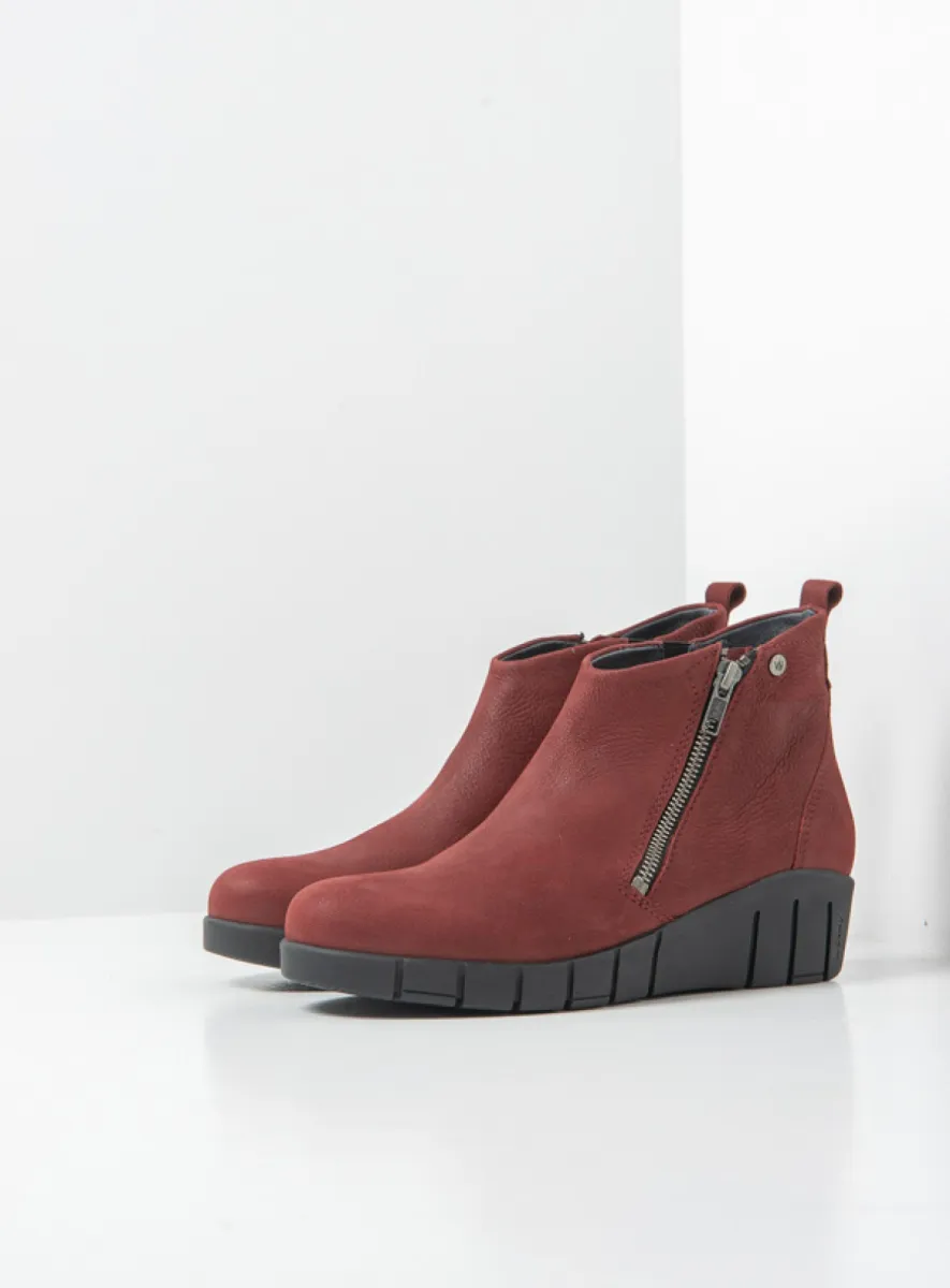 Wolky Phoenix HV - bordeauxrood nubuck Blocks voor dames