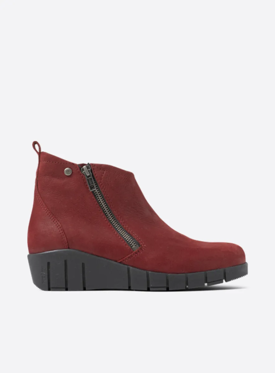 Wolky Phoenix HV - bordeauxrood nubuck Blocks voor dames