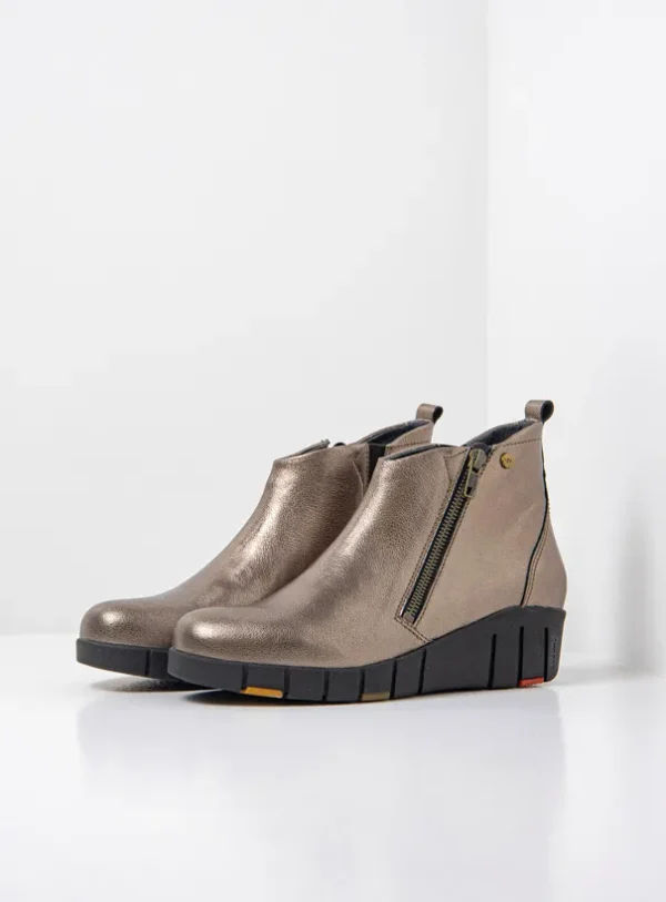 Wolky Phoenix HV - lood metallic leer Enkellaarsjes voor dames