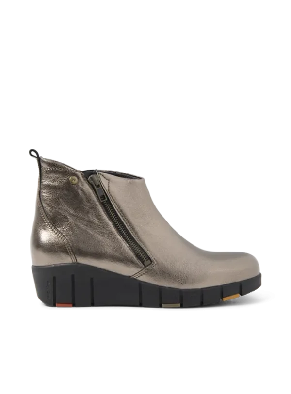 Wolky Phoenix HV - lood metallic leer Enkellaarsjes voor dames