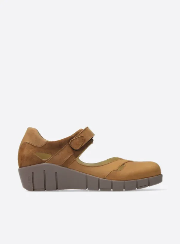 Wolky Charlotte - middenbruin nubuck Bandschoenen voor dames