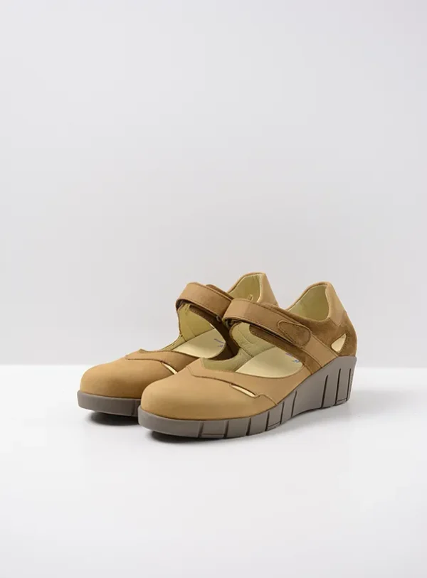 Wolky Charlotte - middenbruin nubuck Bandschoenen voor dames