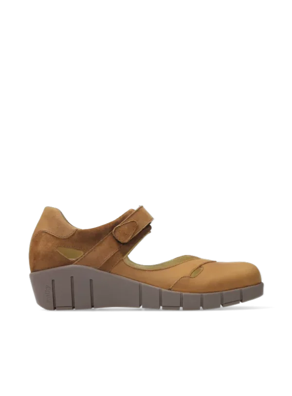 Wolky Charlotte - middenbruin nubuck Bandschoenen voor dames