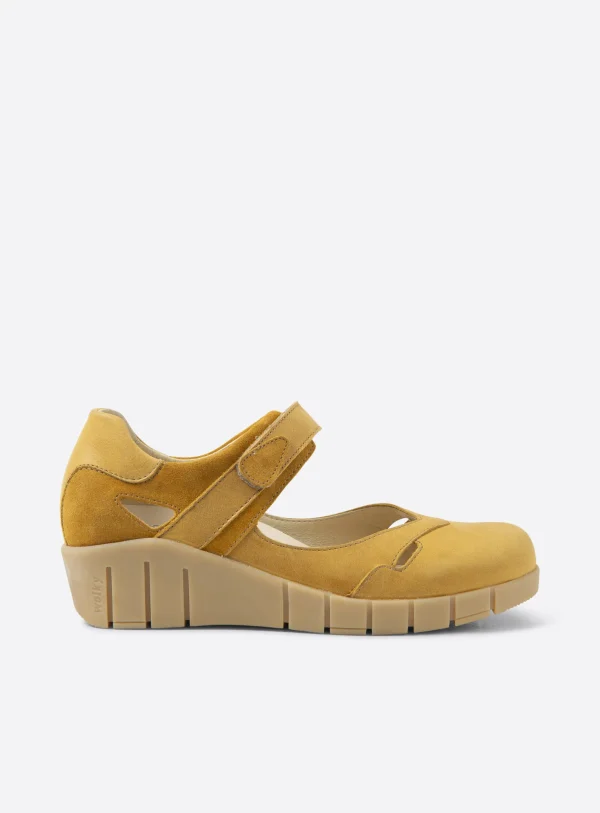 Wolky Charlotte - amber nubuck Bandschoenen voor dames