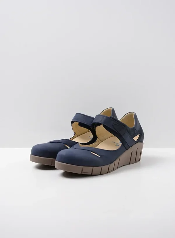 Wolky Charlotte - blauw zomer nubuck Bandschoenen voor dames