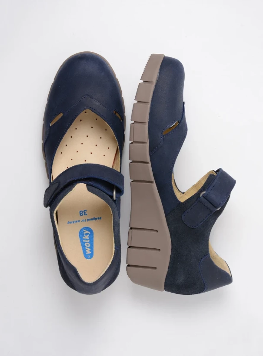 wolky bandschoenen 01783 charlotte 10870 blauw zomer nubuck top