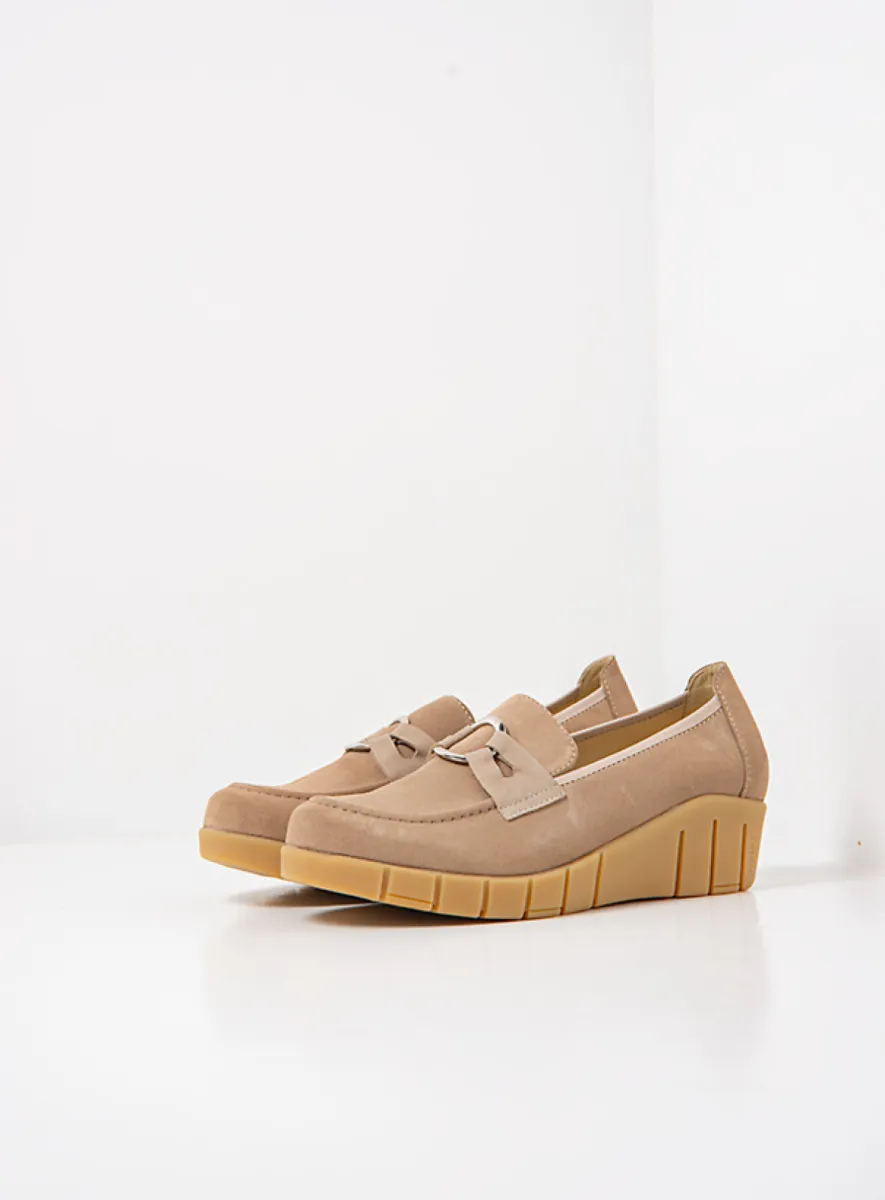 Wolky Augusta - beige suede Instappers voor dames