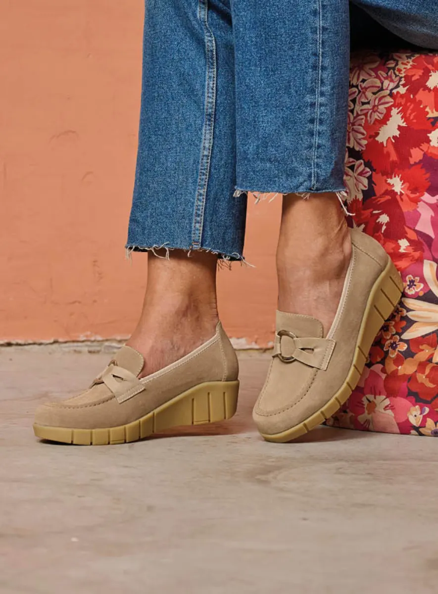 Wolky Instappers 01786 Augusta 40390 beige suede