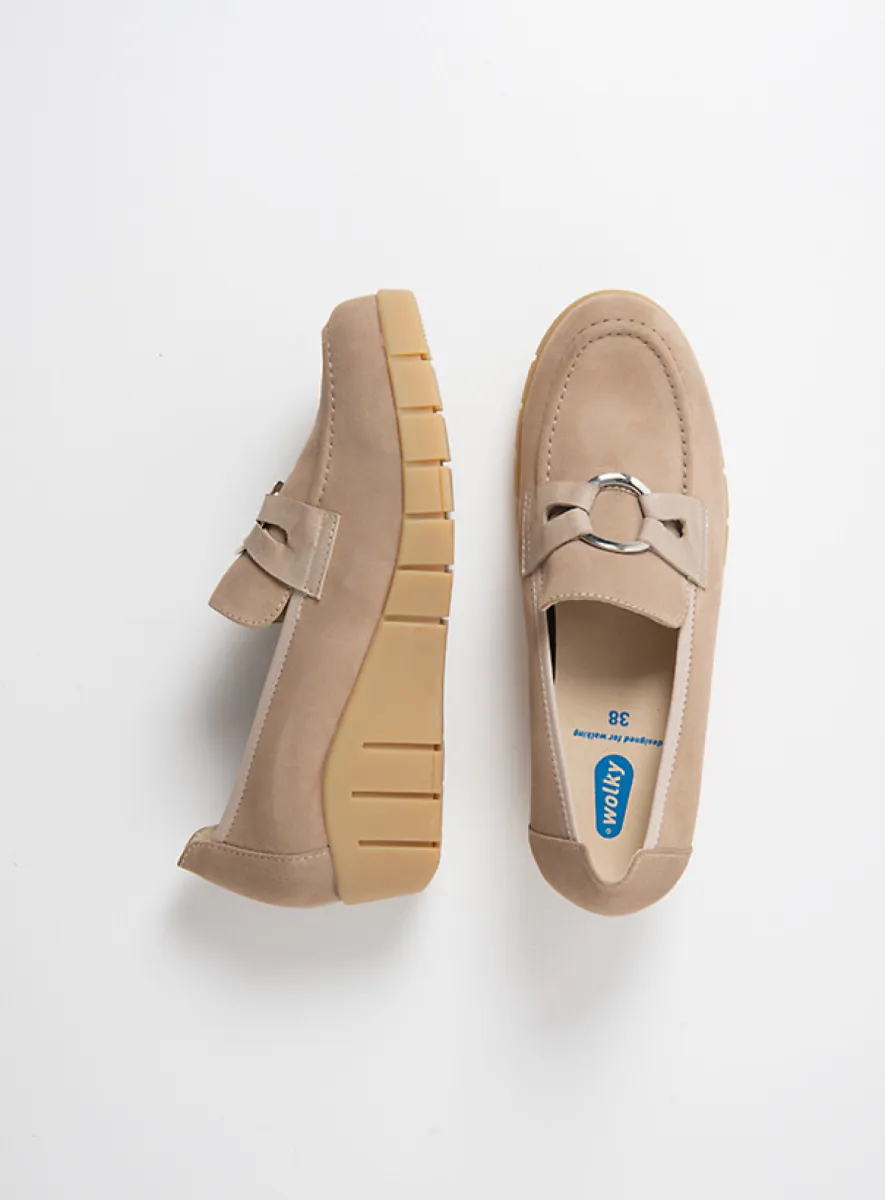 Wolky Instappers 01786 Augusta 40390 beige suede