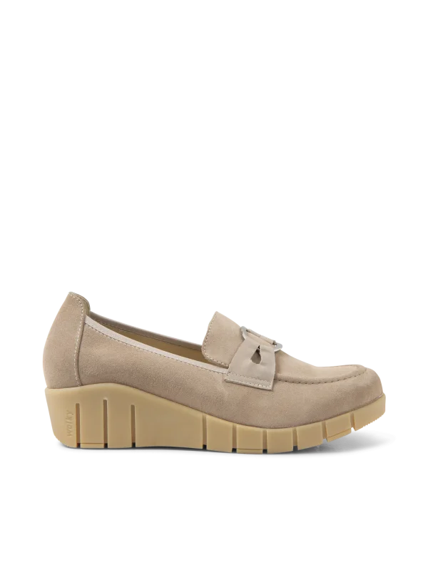 Wolky Augusta - beige suede Instappers voor dames