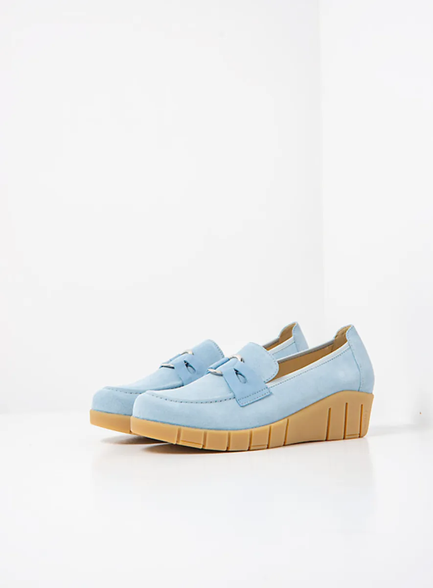 Wolky Instappers 01786 Augusta 40806 lichtblauw suede