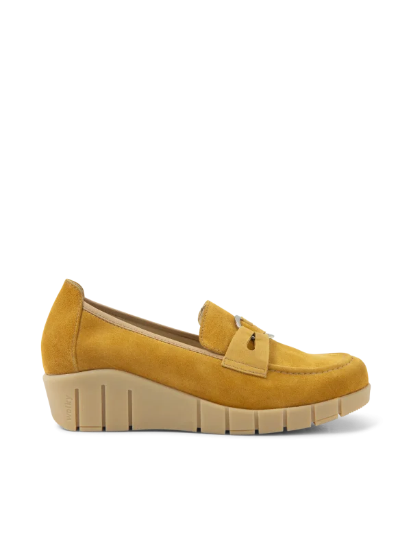 Wolky Augusta - amber suede Instappers voor dames