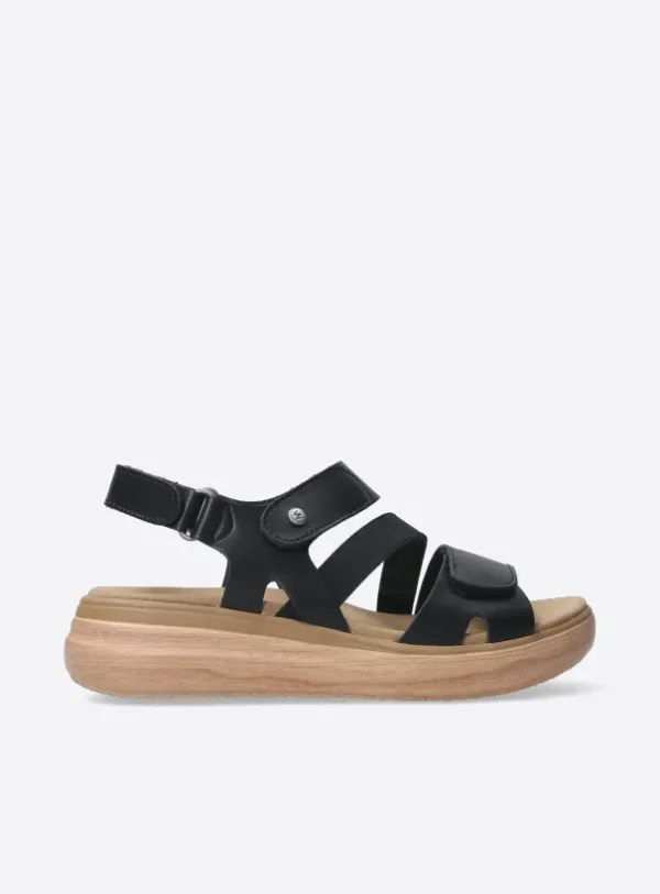 Wolky Amara - zwart vegan biocare Sandalen voor dames