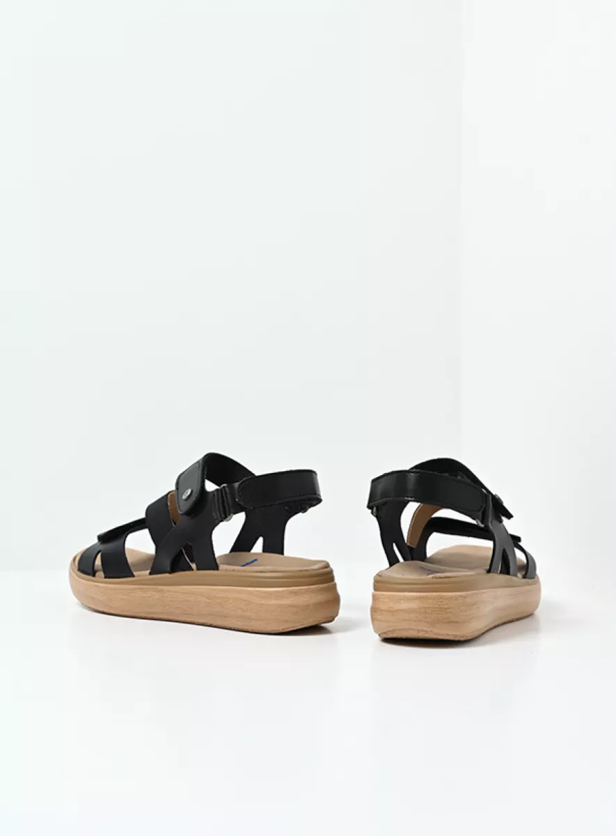 Wolky Sandalen 01930 Amara 02000 zwart vegan biocare