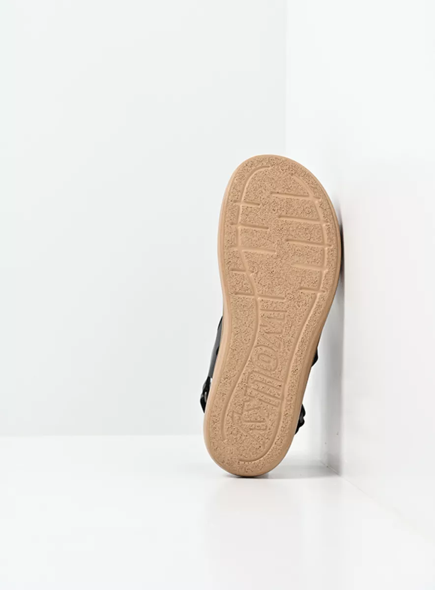 Wolky Sandalen 01930 Amara 02000 zwart vegan biocare