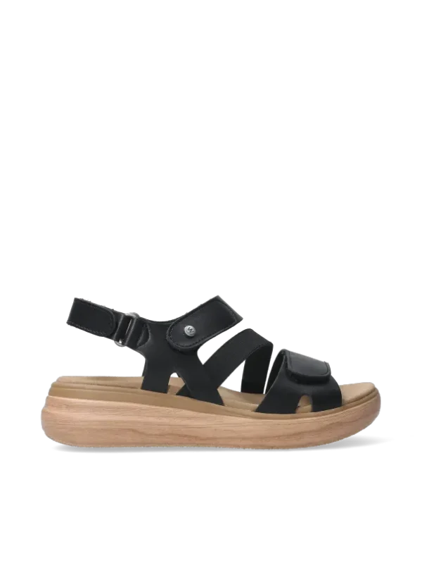 Wolky Amara - zwart vegan biocare Sandalen voor dames