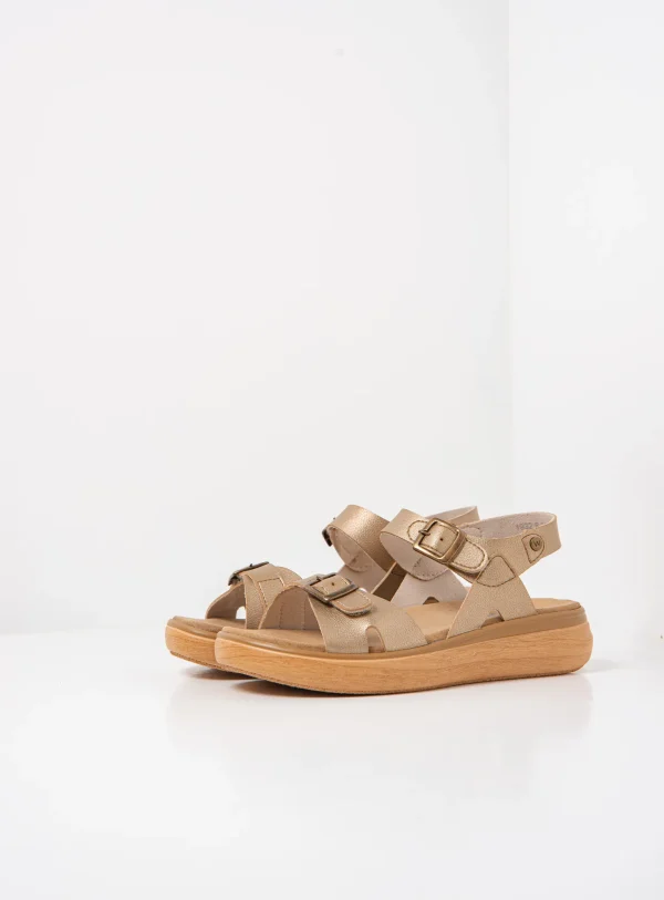 Wolky Sophia - goud vegan biocare Sandalen voor dames