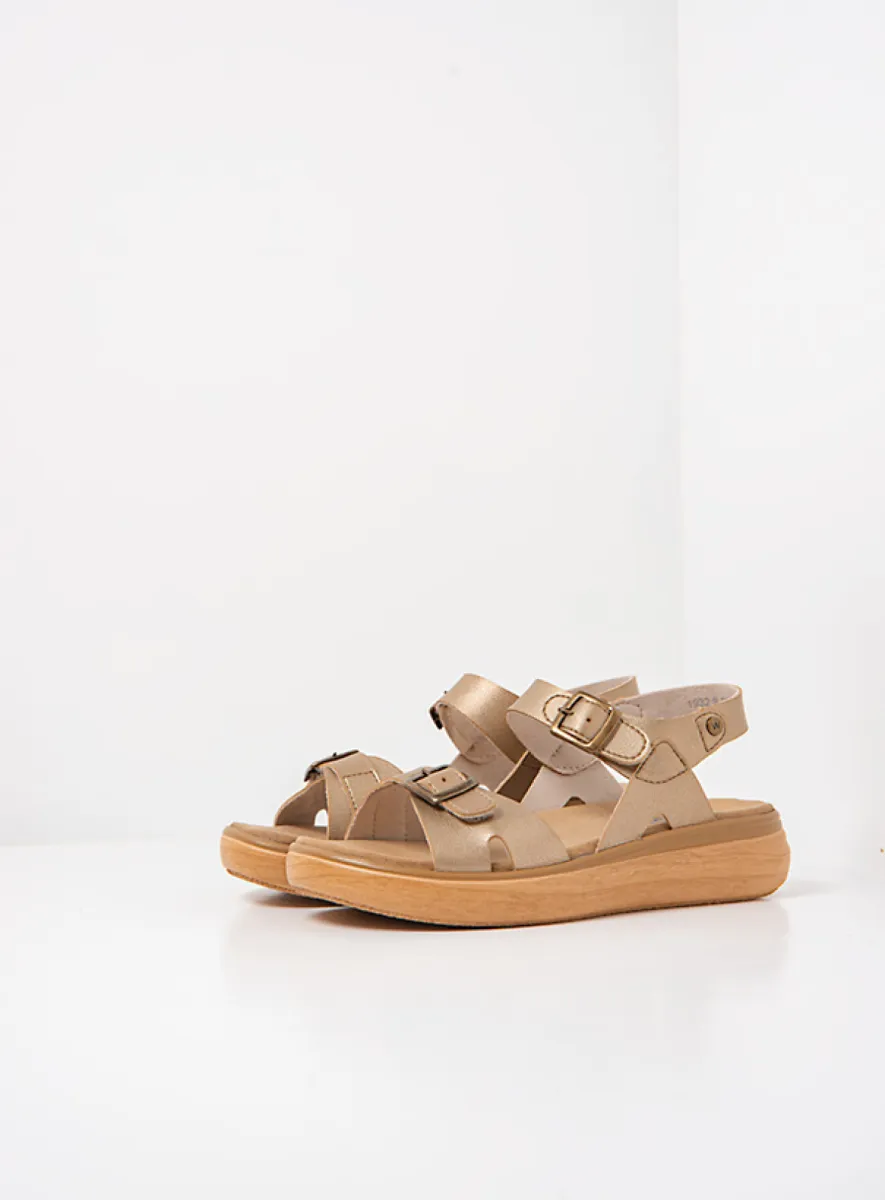 Wolky Sophia - goud vegan biocare Sandalen voor dames