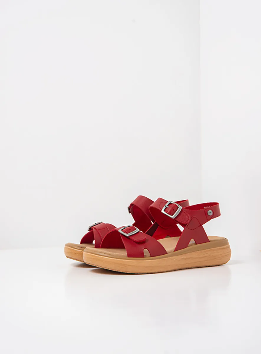 Wolky Sophia - rood vegan biocare Sandalen voor dames