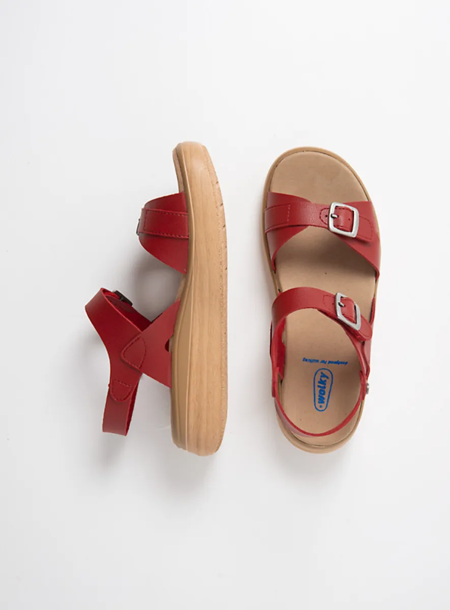 Wolky SS26 01932 Sophia 06500 rood vegan biocare