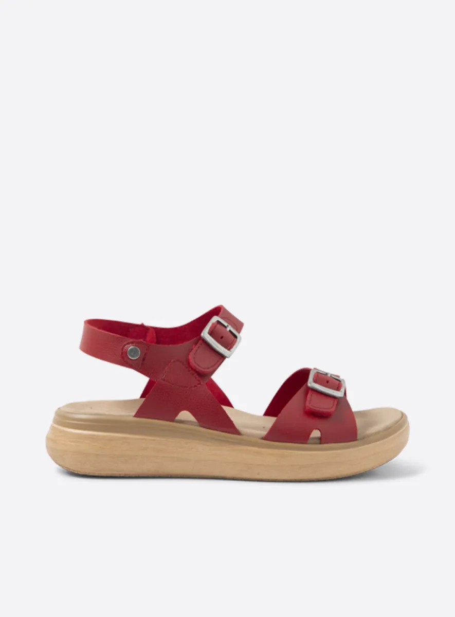 Wolky Sophia - rood vegan biocare Sandalen voor dames