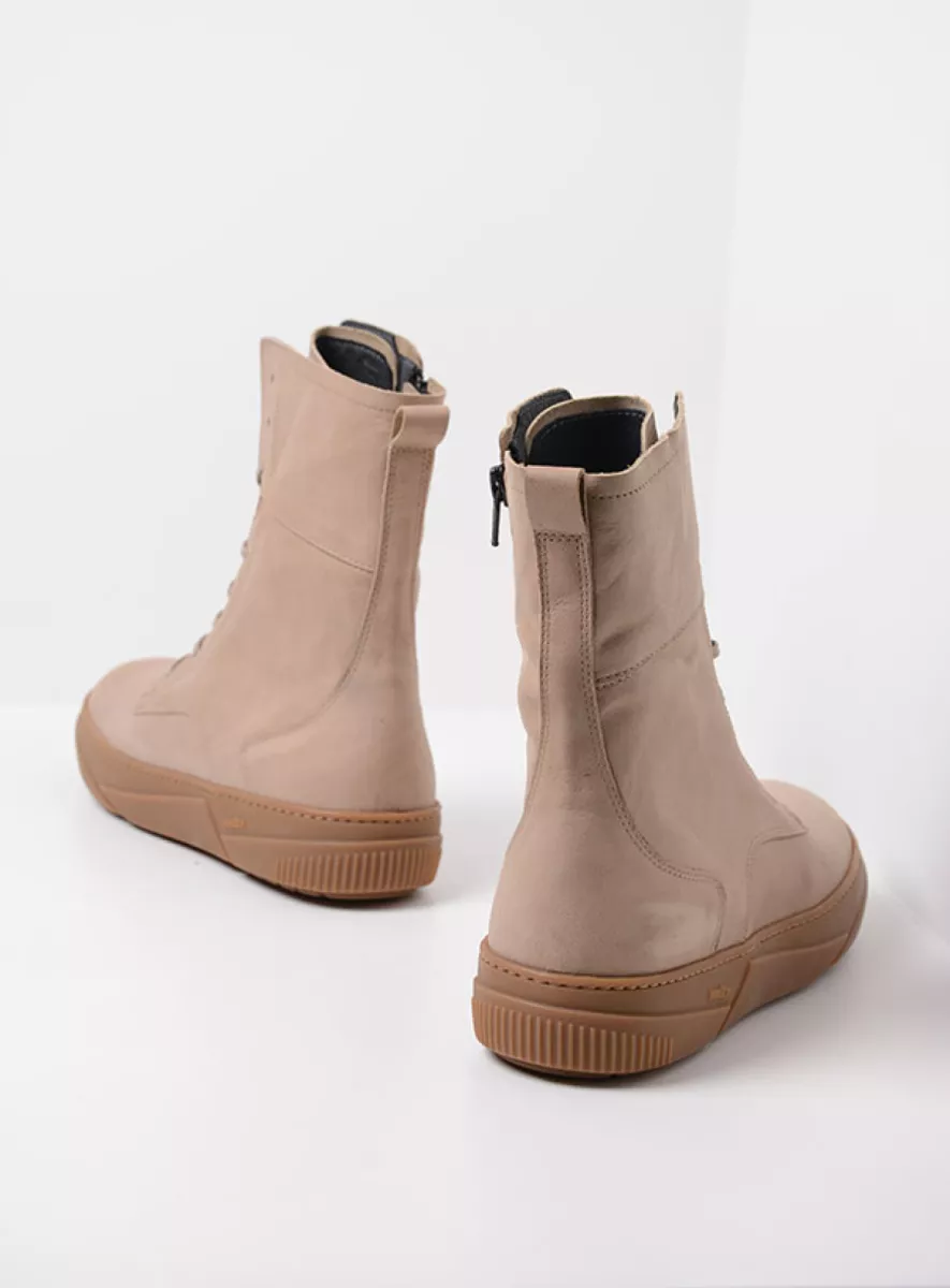 wolky hoge veterschoenen 02083 check 12125 safari nubuck back