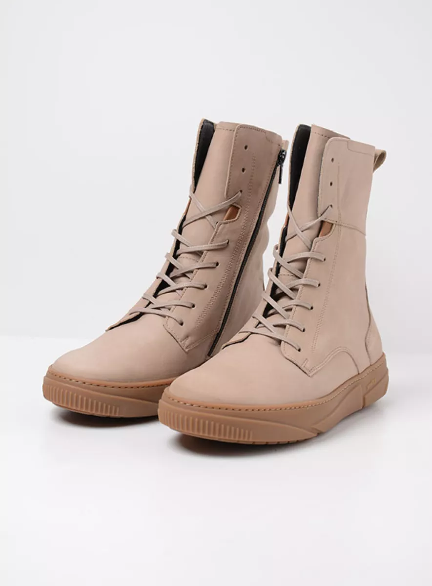 wolky hoge veterschoenen 02083 check 12125 safari nubuck front