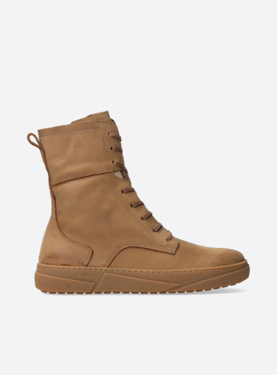 wolky hoge veterschoenen 02083 check 12430 cognac nubuck