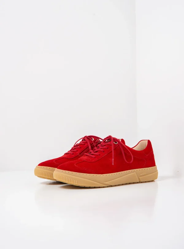 Wolky Foria - rood suede Veterschoenen voor dames
