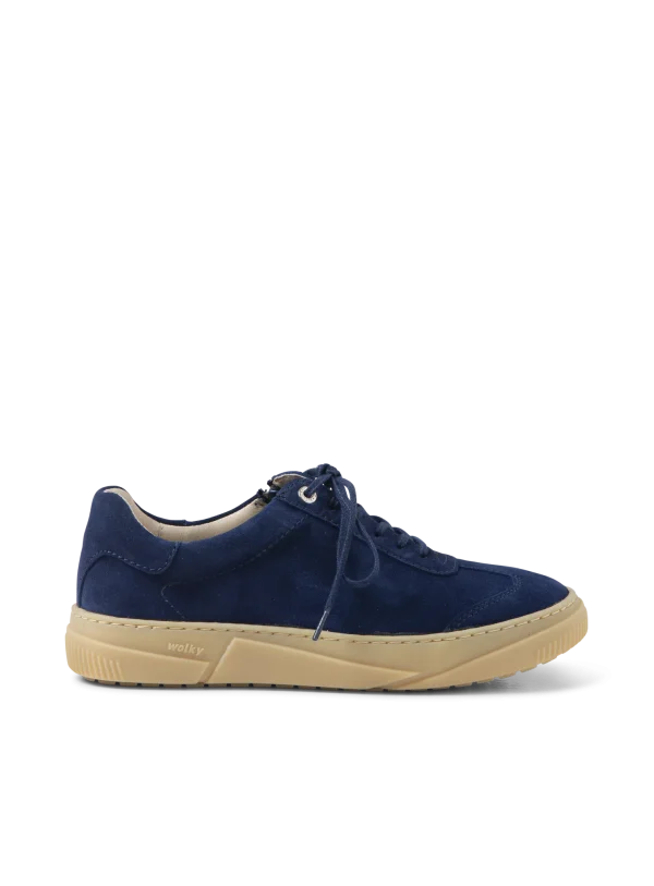 Wolky Foria - denimblauw suede Veterschoenen voor dames